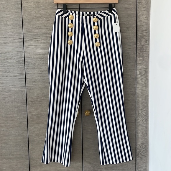 BALMAIN striped cropped trousers - Picture 2 of 7